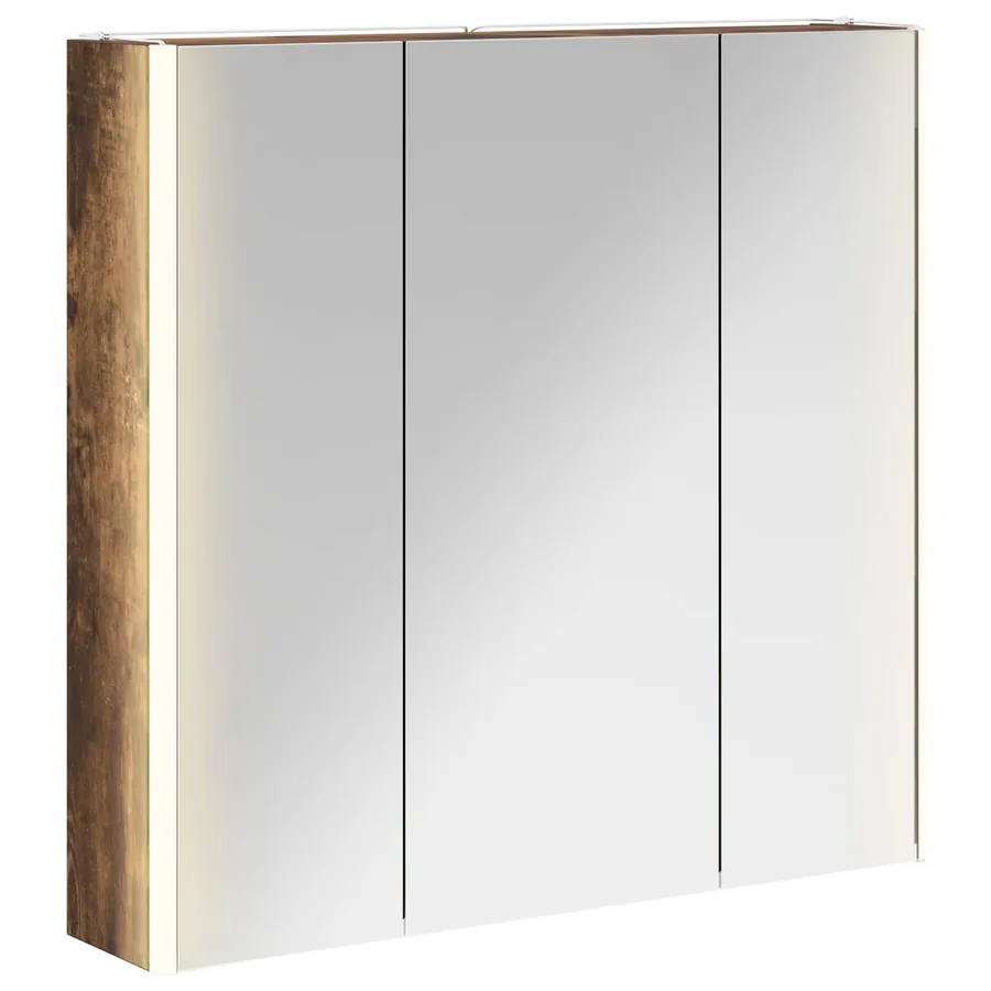 Armoire Miroir de Salle de Bain Chêne fumé 73.5 x 15.5 x 70 cm - 2