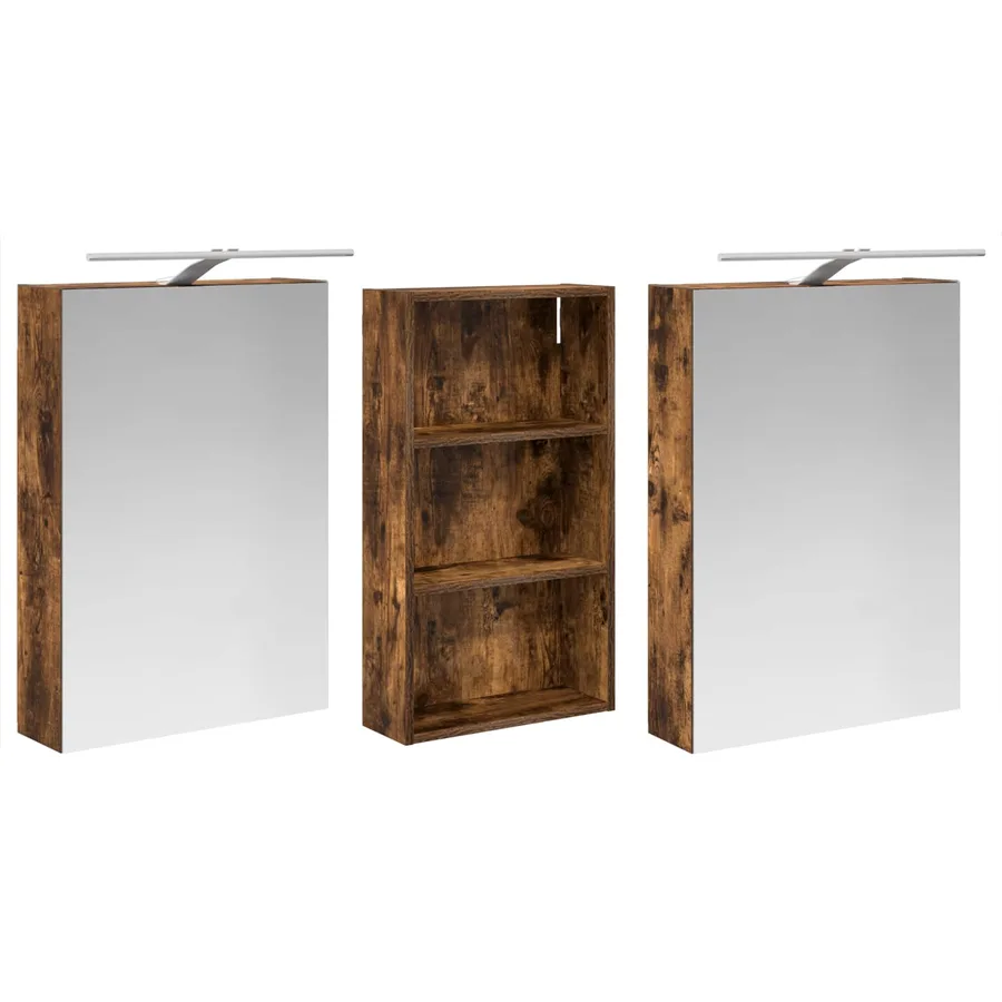 Ensemble de Meubles de Salle de Bain 3 pcs 140 x 14,5 x 70 cm - 5