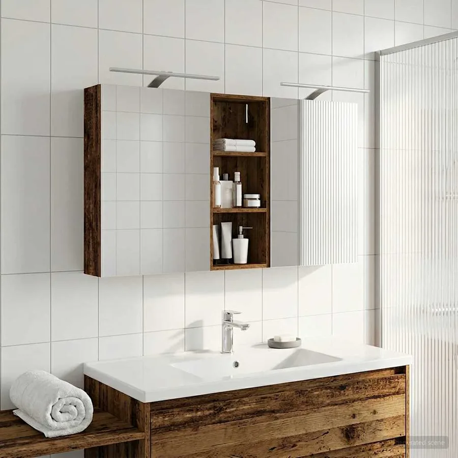 Ensemble de Meubles de Salle de Bain 3 pcs 130 x 14,5 x 70 cm - 4