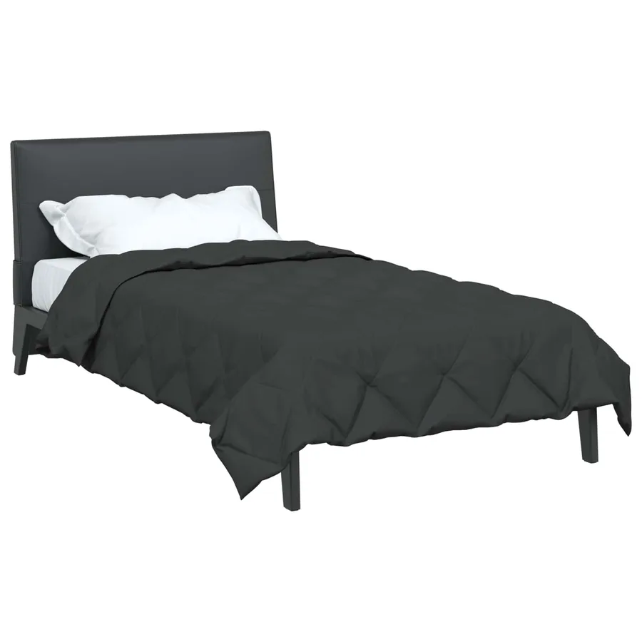 Duvet d'été simple Anthracite 200 x 155 cm Microfibre - 3