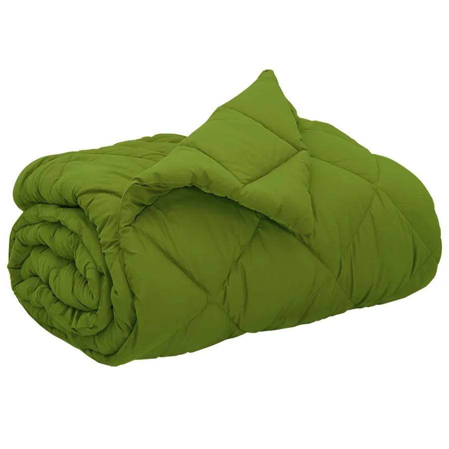 Duvet complet toute l'année Vert 220 x 240 cm Microfibre - 2