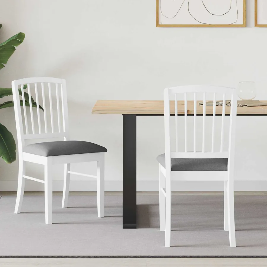 Chaises de salle à manger 2 pcs Blanc 50 x 52,5 x 91 cm