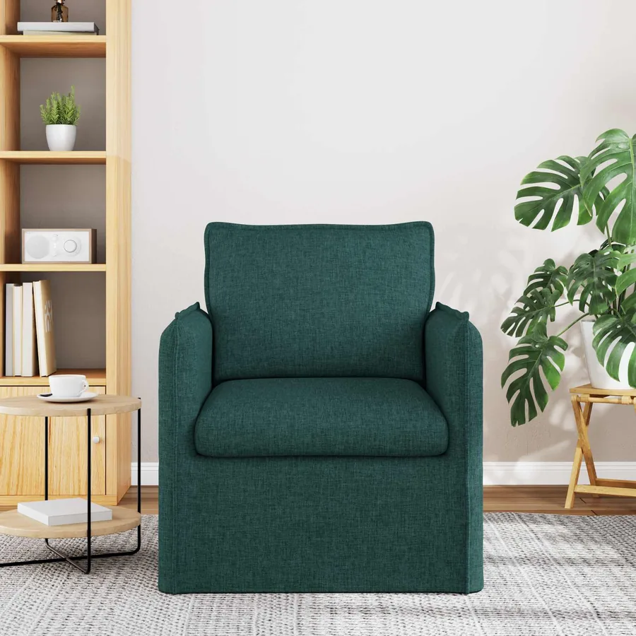 Canapé Vert foncé 75 x 82 x 85 cm tissu - 3