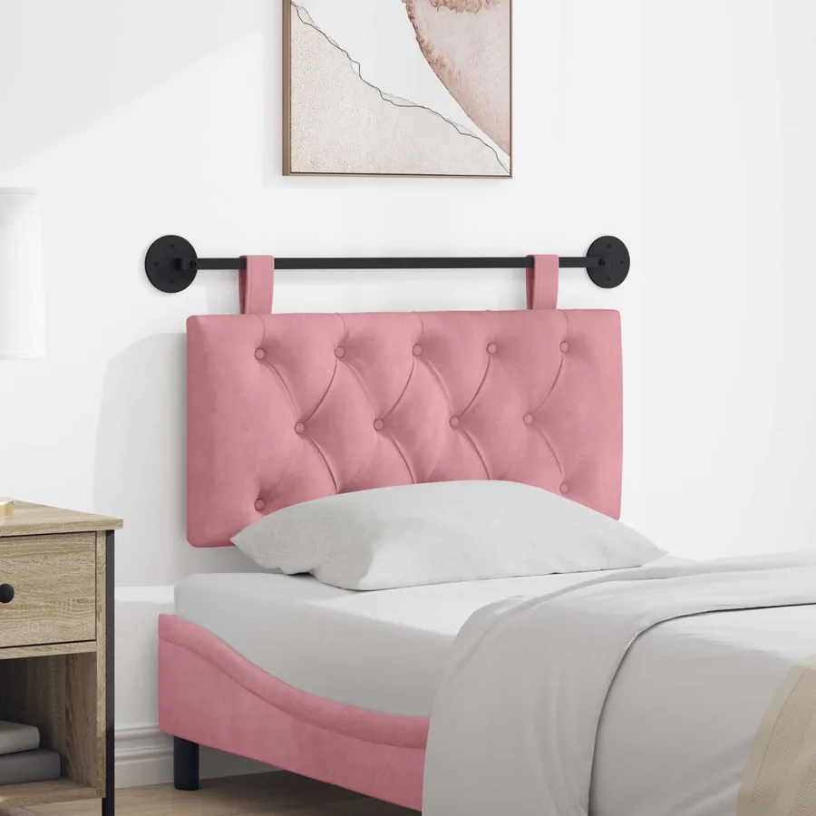 Tête de lit suspendue Rose Velours