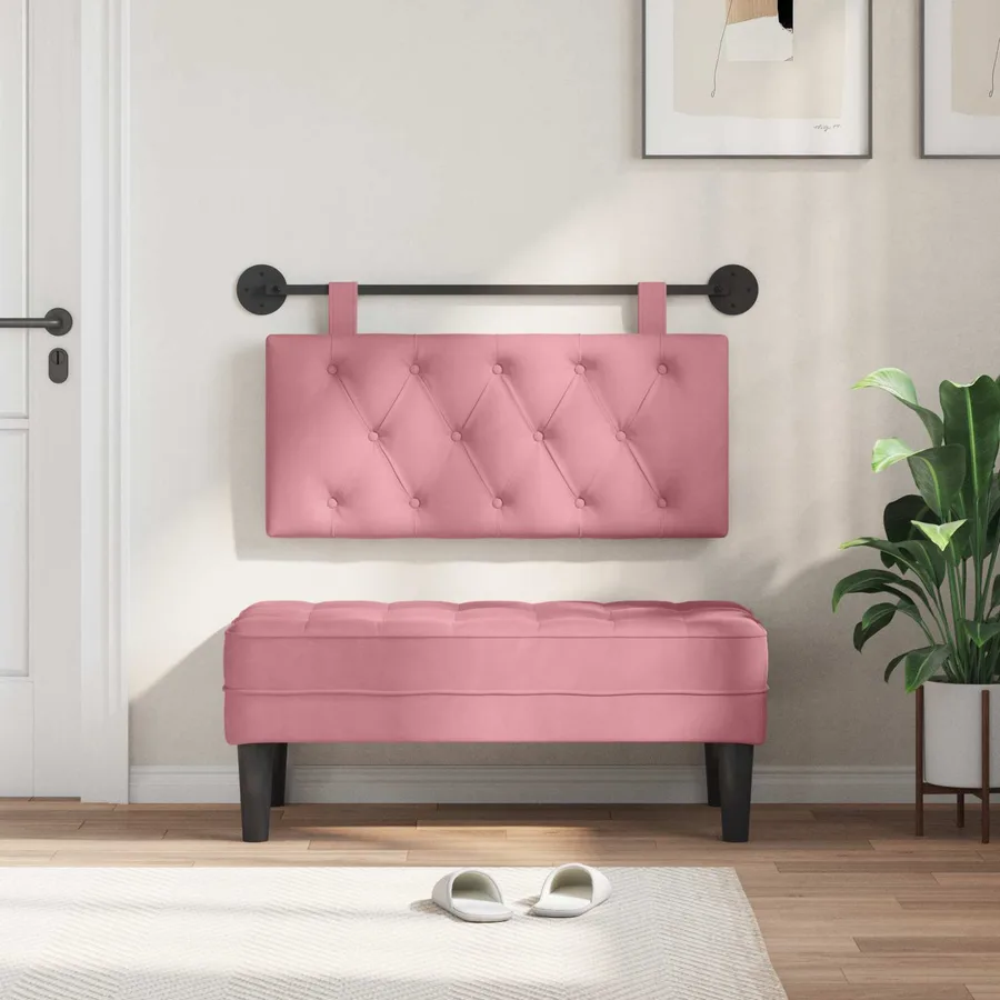 Tête de lit suspendue Rose Velours - 3