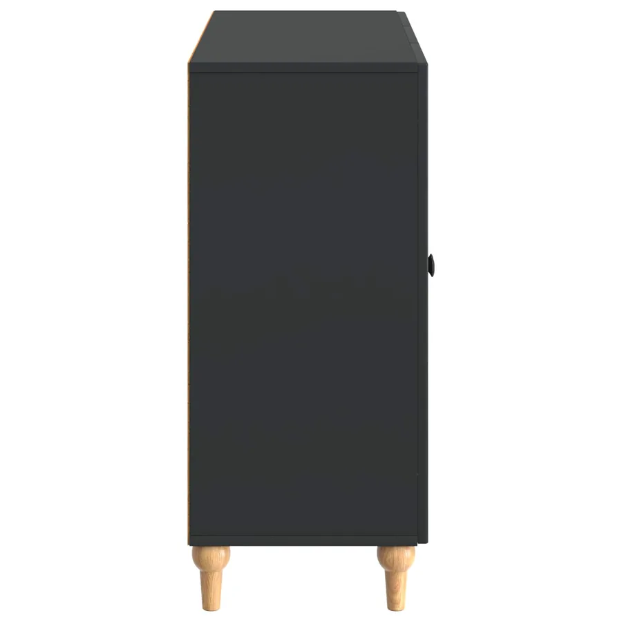 Buffet Noir 89 x 34,5 x 80 cm Bois d'ingénierie - 7