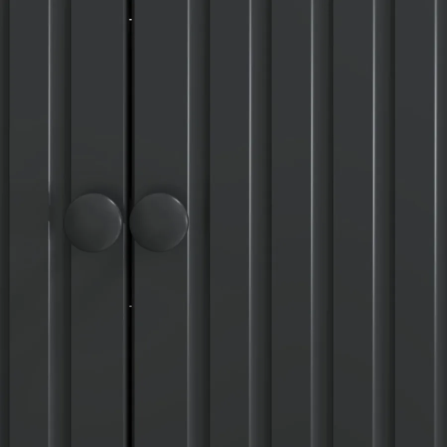 Buffet Noir 89 x 34,5 x 80 cm Bois d'ingénierie - 8
