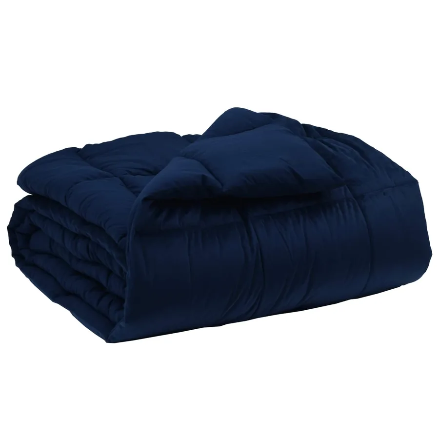 Duvet d'hiver Matelassé Bleu foncé 155 x 220 cm Microfibre - 2