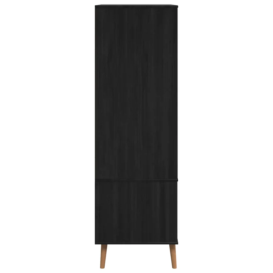 Armoire MOLDE Noir 90 x 55 x 175 cm Bois de pin massif - 6