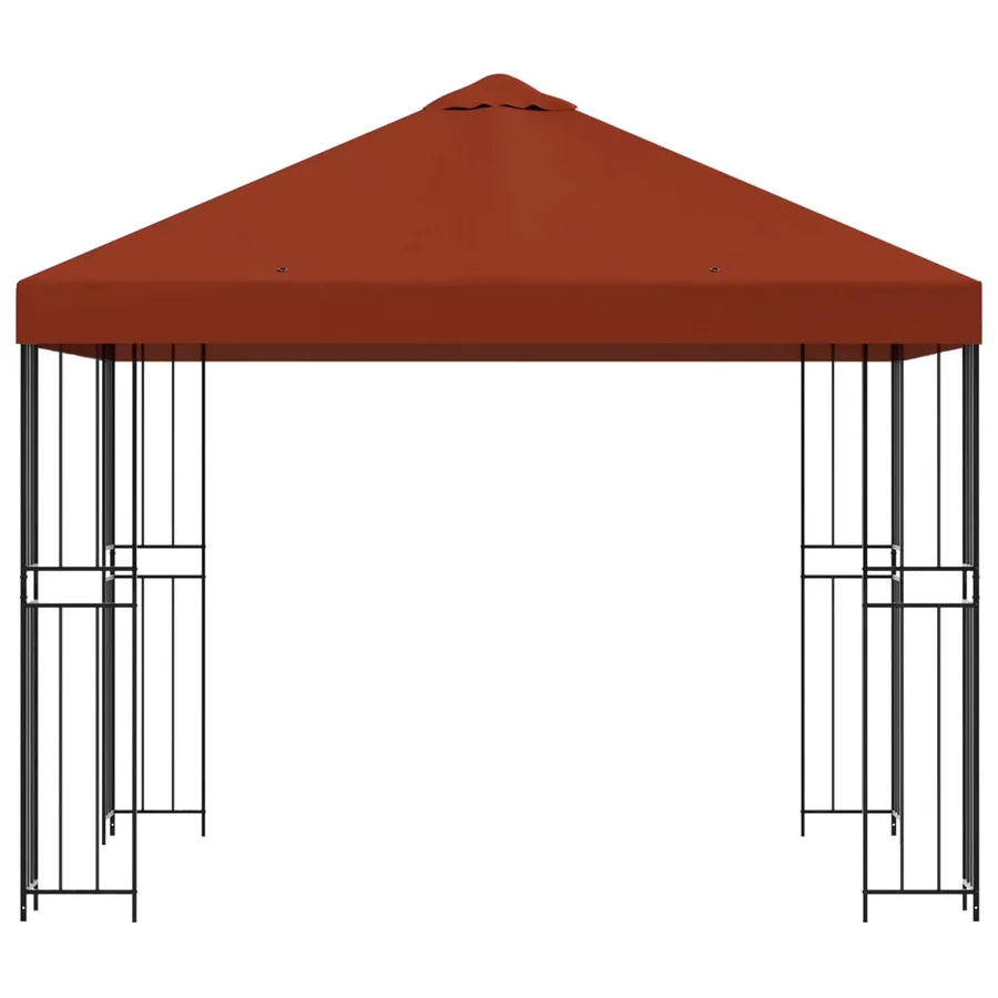 Pavillon 3 x 3 m Terre cuite Polyester et Acier 190 gsm - 3