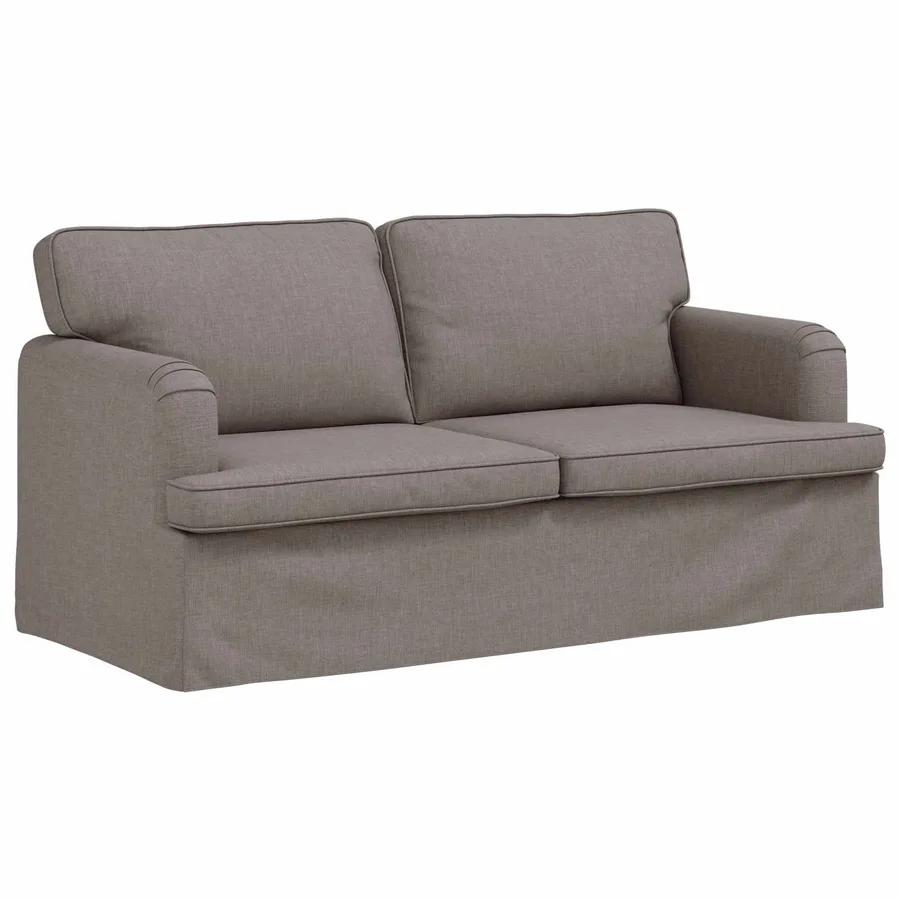 Canapé Taupe 162 x 80 x 85 cm tissu - 2