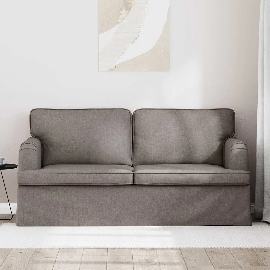 Canapé Taupe 162 x 80 x 85 cm tissu - 3