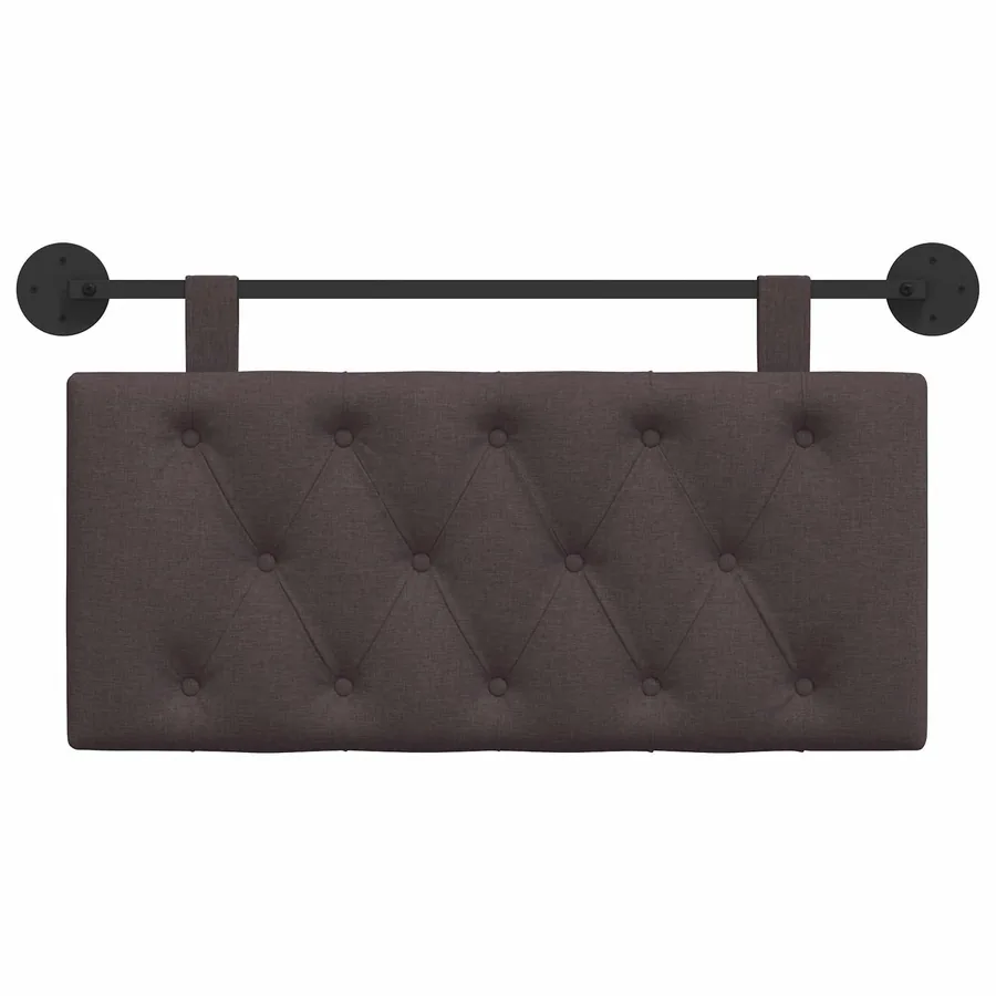 Tête de lit suspendue Marron foncé Tissu - 5