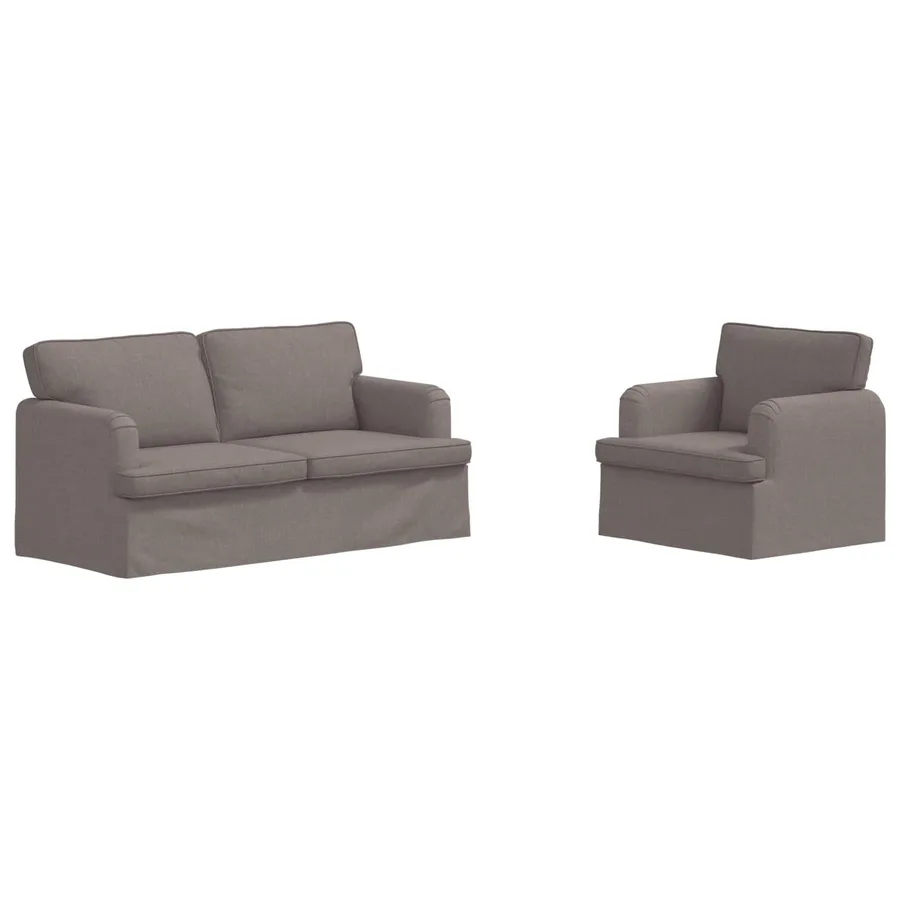 Ensemble de Canapés 2 pcs Taupe 162 x 80 x 85 cm tissu - 2