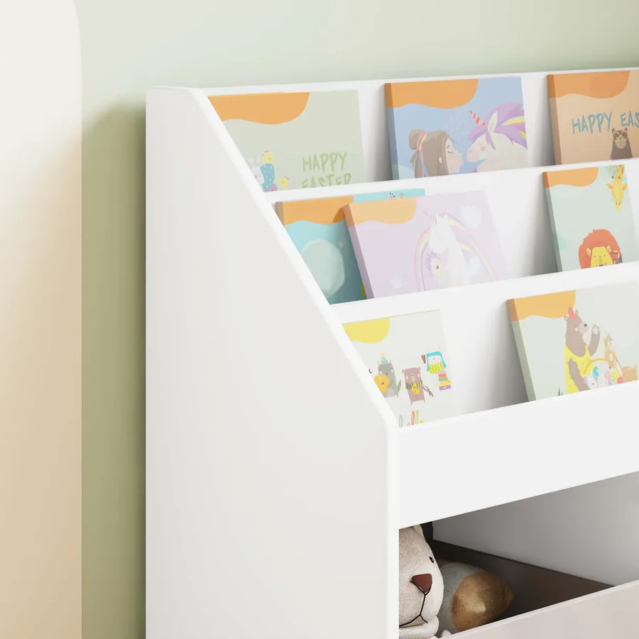 Bibliothèque pour enfants Blanc 72,5 x 29,5 x 69 cm - 5