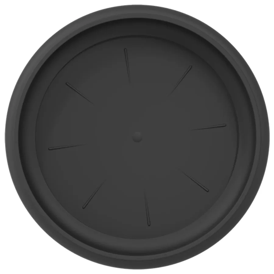Plateau à fleurs rond 24 pcs Noir Ø 17,5 x 2 cm Plastique - 7