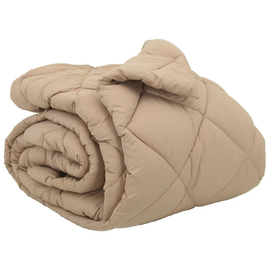 Duvet d'hiver Taupe 220 x 260 cm Microfibre - 2