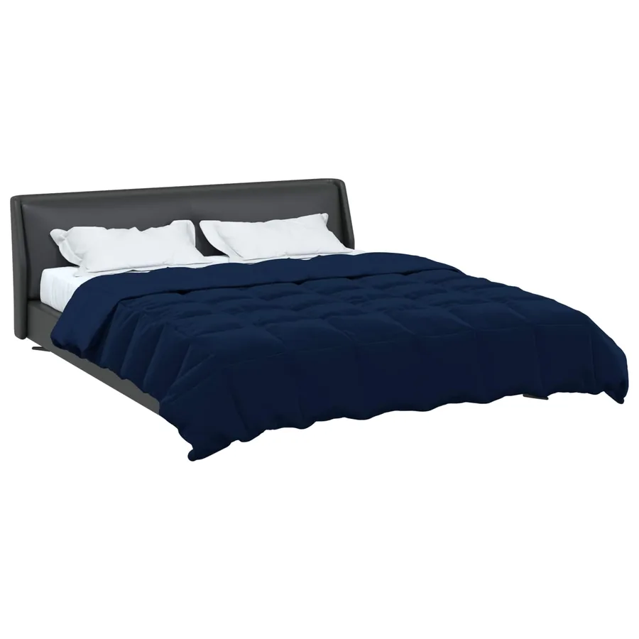Duvet complet toute l'année Bleu foncé 200 x 240 cm Microfibre - 3