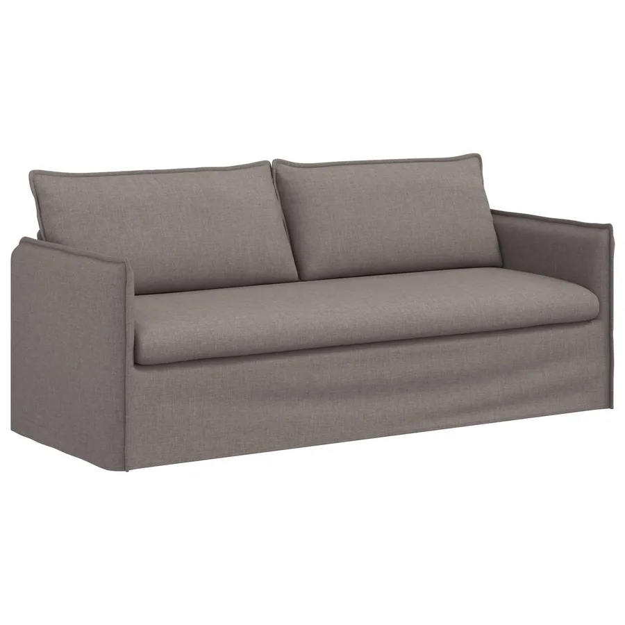 Ensemble de Canapés 2 pcs Taupe 196 x 82 x 85 cm Tissu - 5