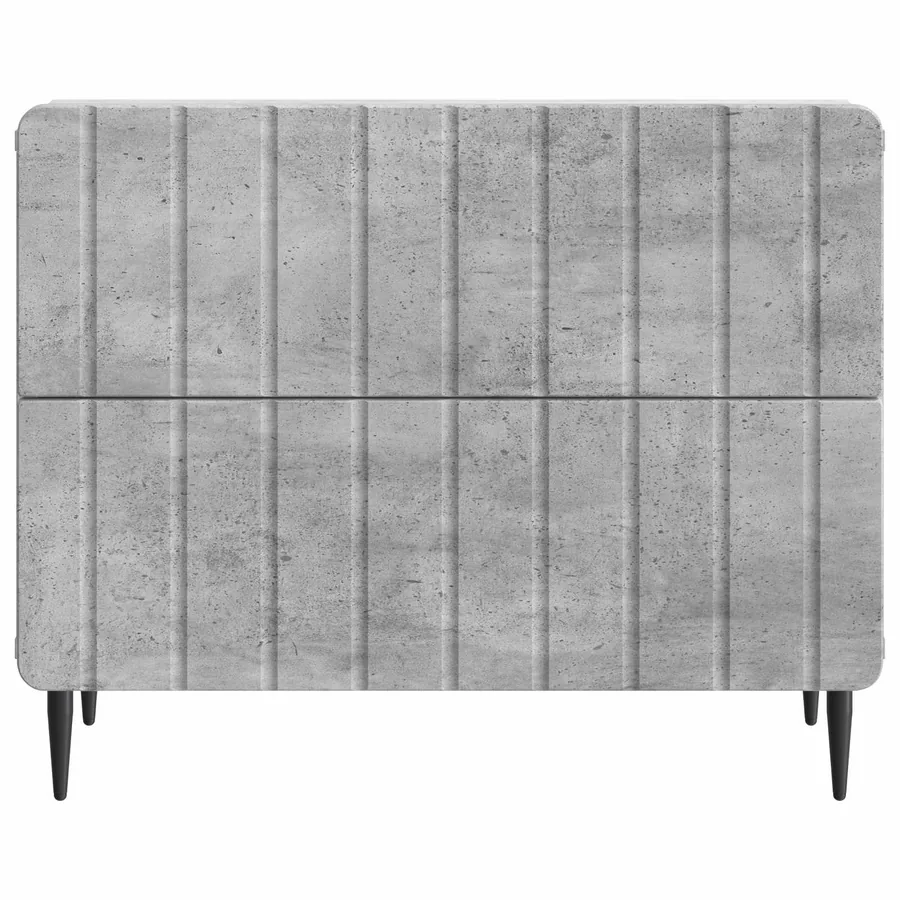 Cabinet de chevet avec tiroir Gris béton 62 x 34,5 x 49,5 cm - 5
