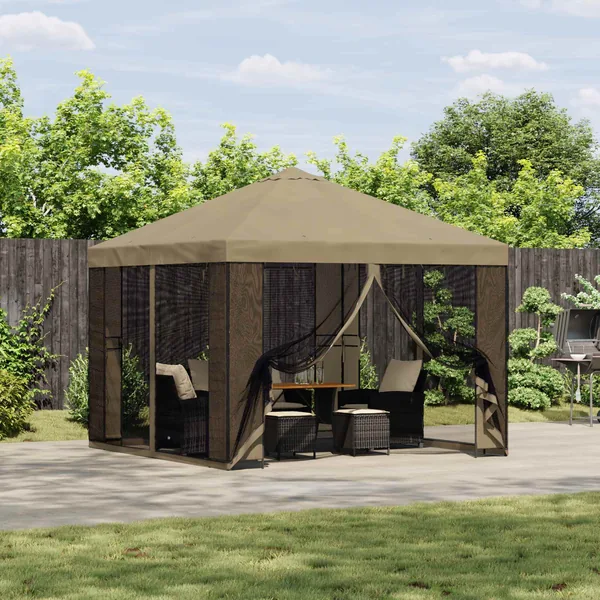 Abri de jardin avec parois 3 x 3 m Beige Polyester et Acier