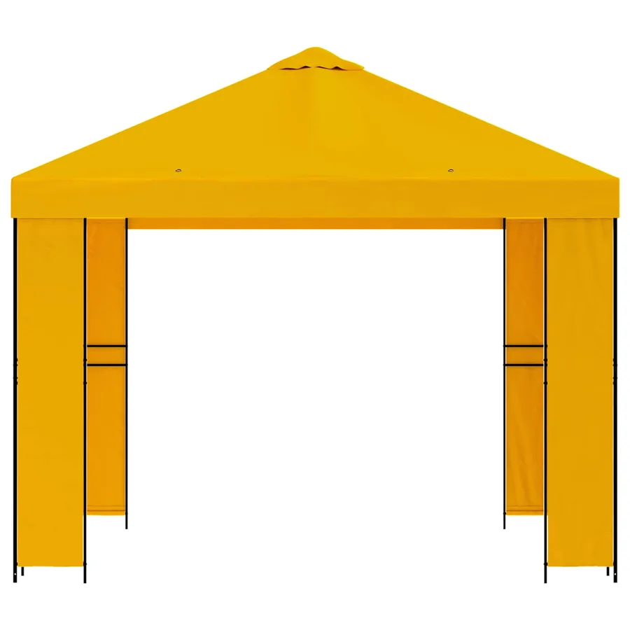 Pavillon 3 x 3 m Jaune Polyester et Acier 190 gsm - 3