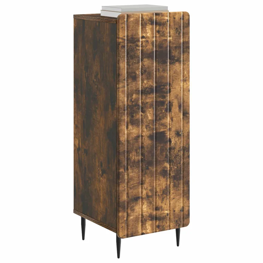 Buffet Chêne fumé 34,5 x 33 x 92 cm Bois d'ingénierie - 3