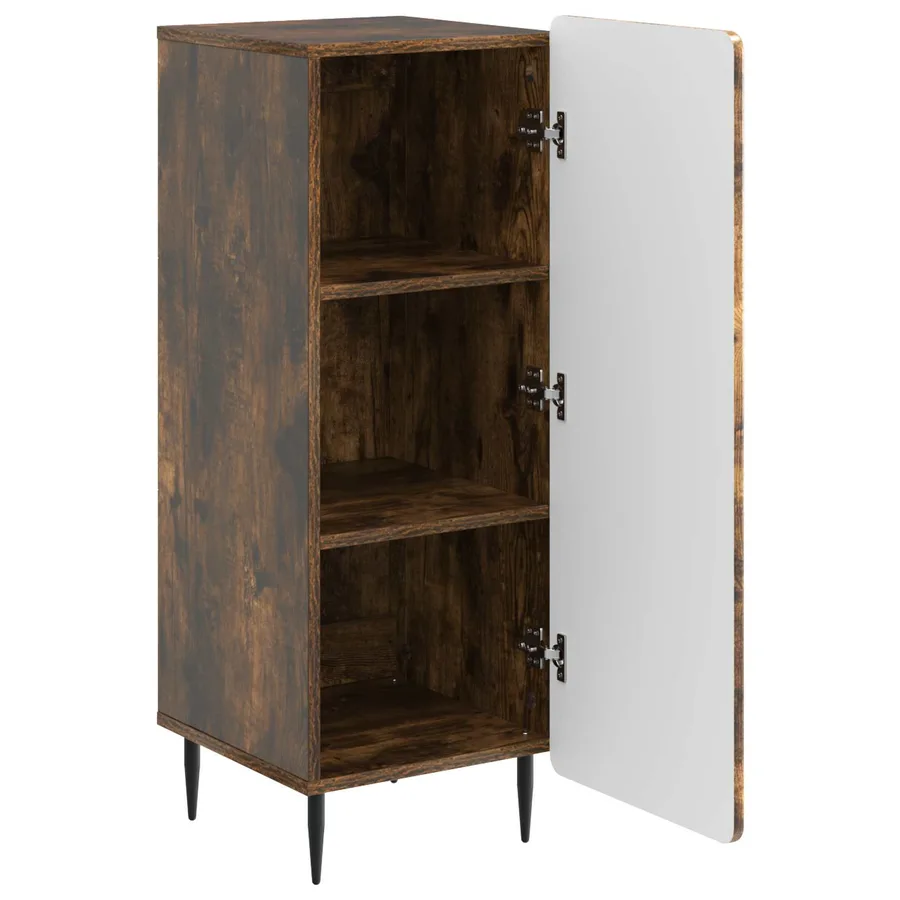 Buffet Chêne fumé 34,5 x 33 x 92 cm Bois d'ingénierie - 5