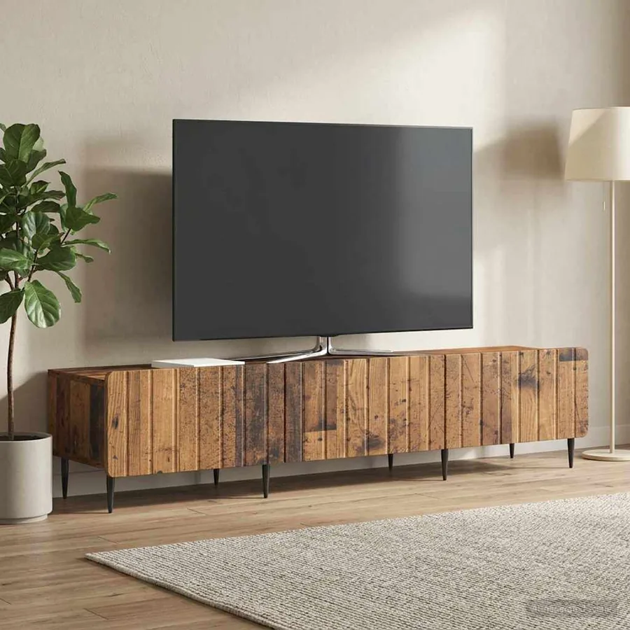 Meuble TV Bois ancien 147 x 34,5 x 32 cm Bois d'ingénierie - 4