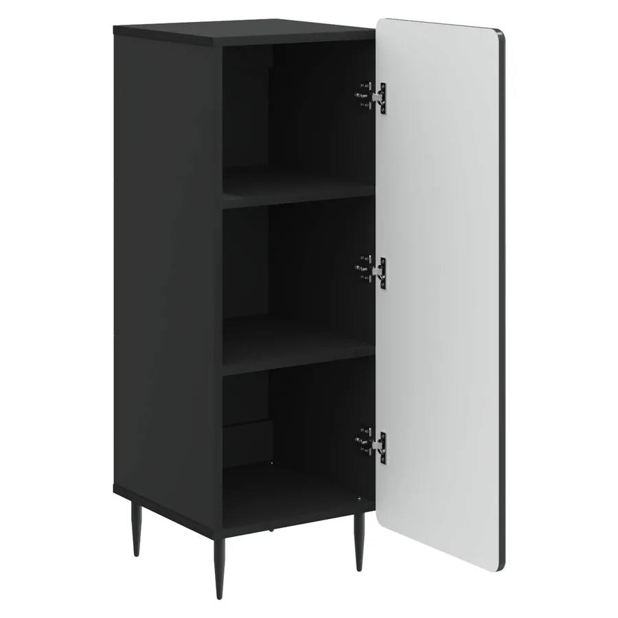Buffet Noir 34,5 x 33 x 92 cm Bois d'ingénierie - 5