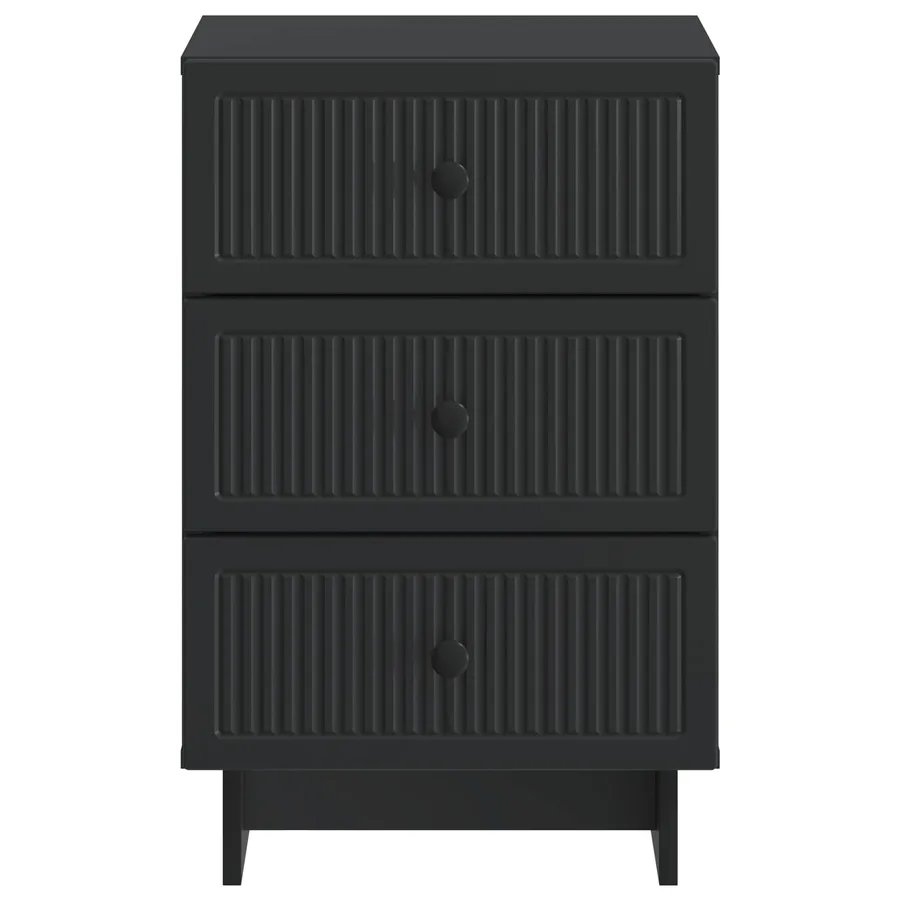 Cabinet de chevet Noir 43 x 41 x 66,5 cm Bois d'ingénierie - 5