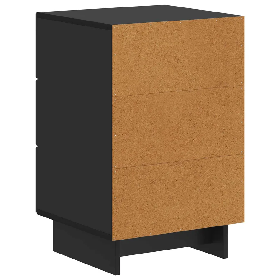Cabinet de chevet Noir 43 x 41 x 66,5 cm Bois d'ingénierie - 7