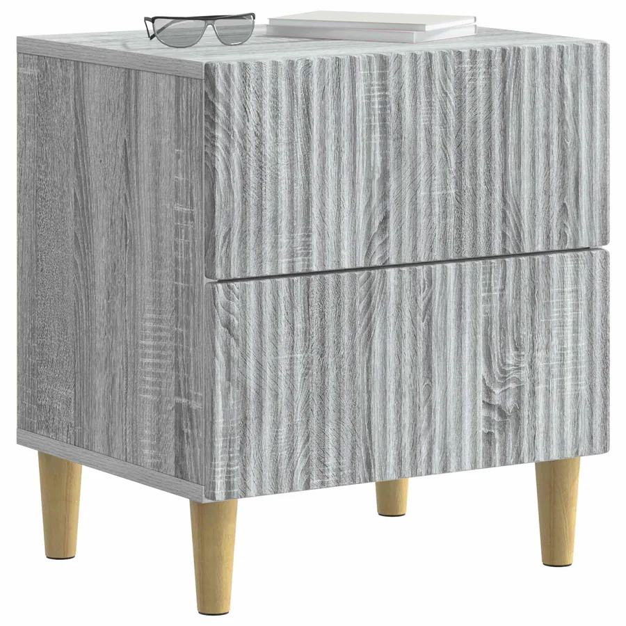 Cabinet de chevet 2 pcs Sonoma gris 43 x 34,5 x 48 cm - 3