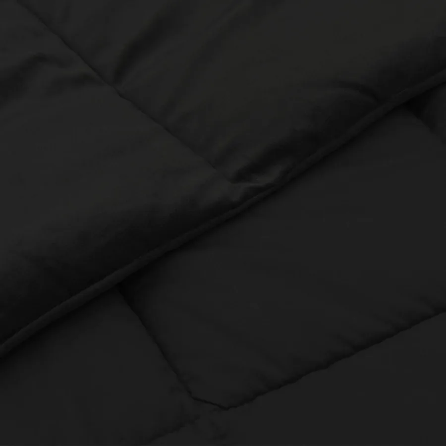 Duvet d'hiver Matelassé Noir 140 x 220 cm Microfibre - 5