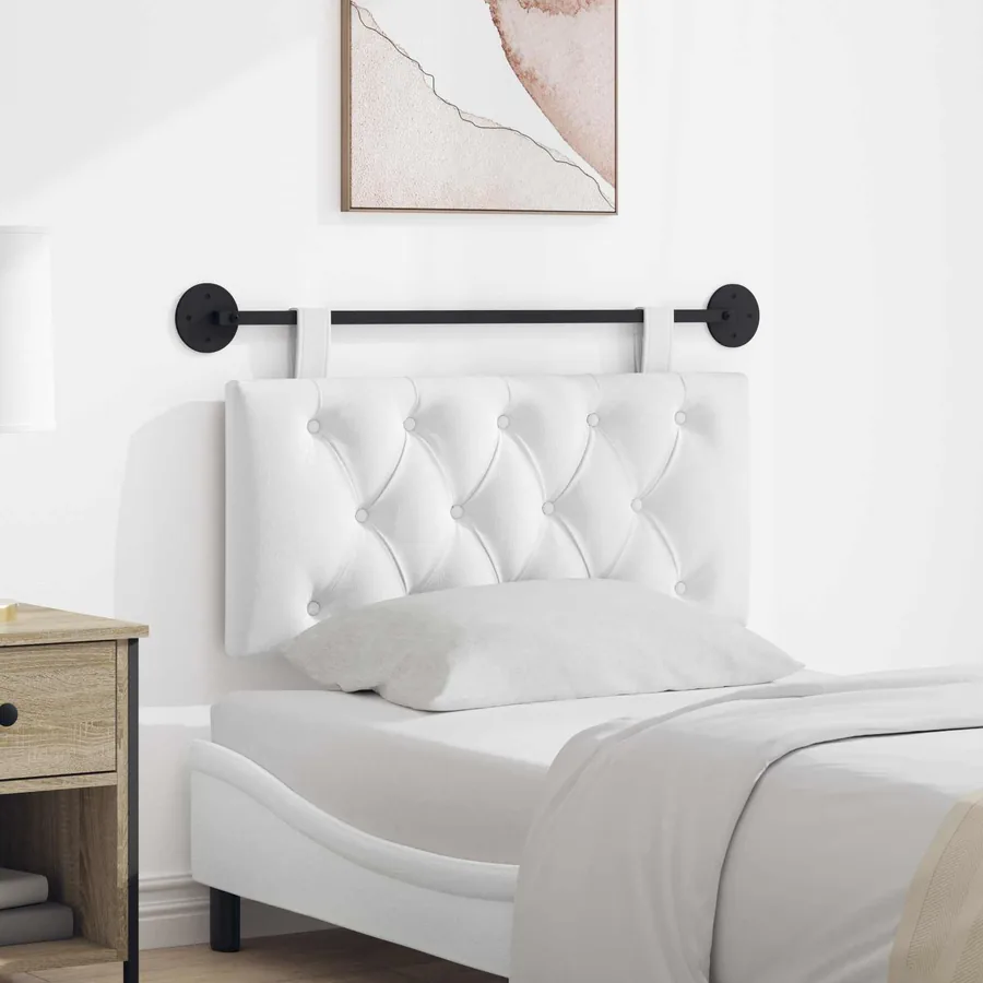 Tête de lit suspendue Blanc Tissu