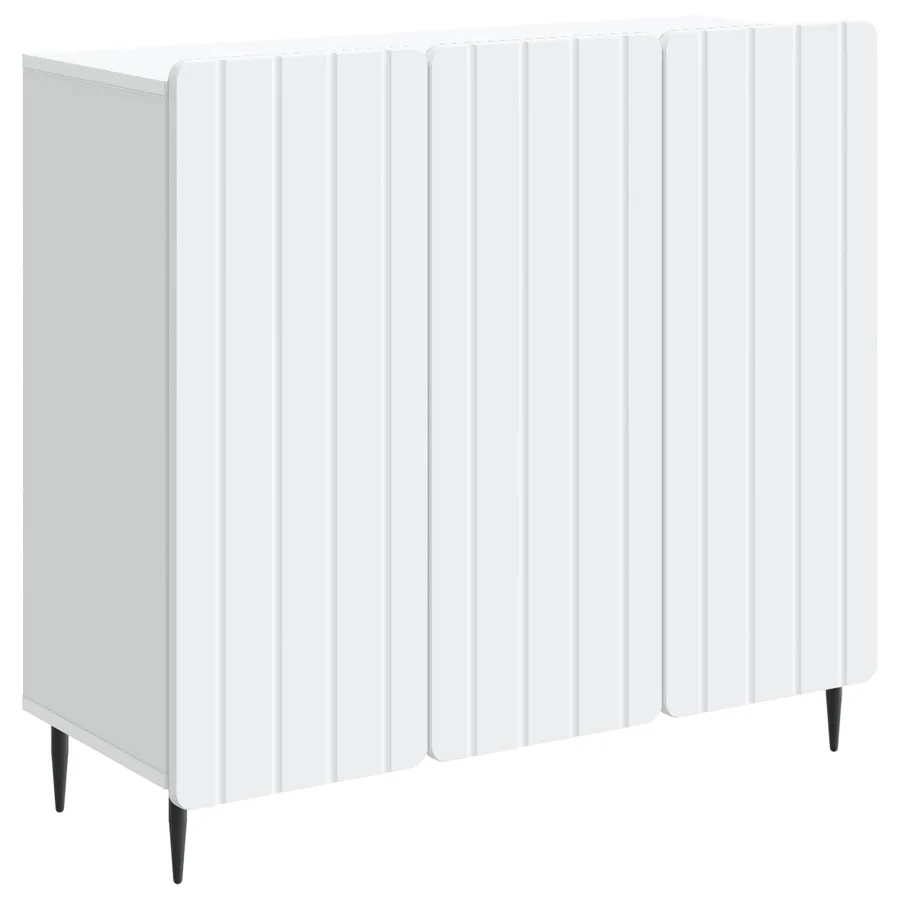 Buffet Blanc 89 x 34,5 x 82 cm Bois d'ingénierie - 2