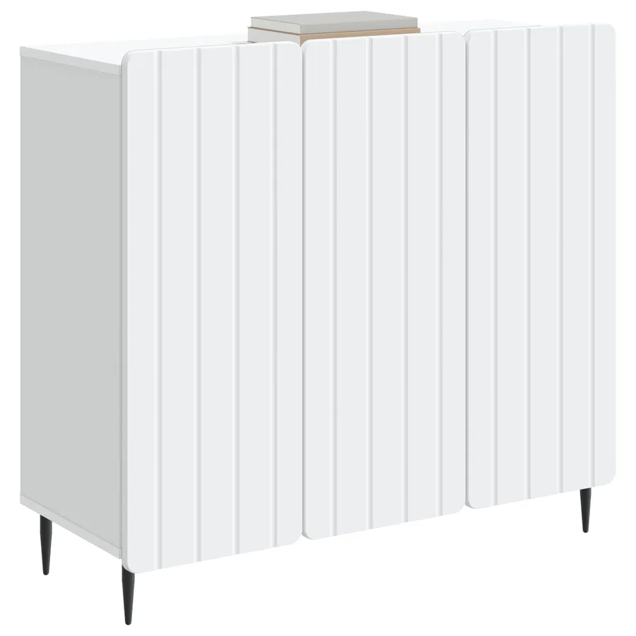 Buffet Blanc 89 x 34,5 x 82 cm Bois d'ingénierie - 3