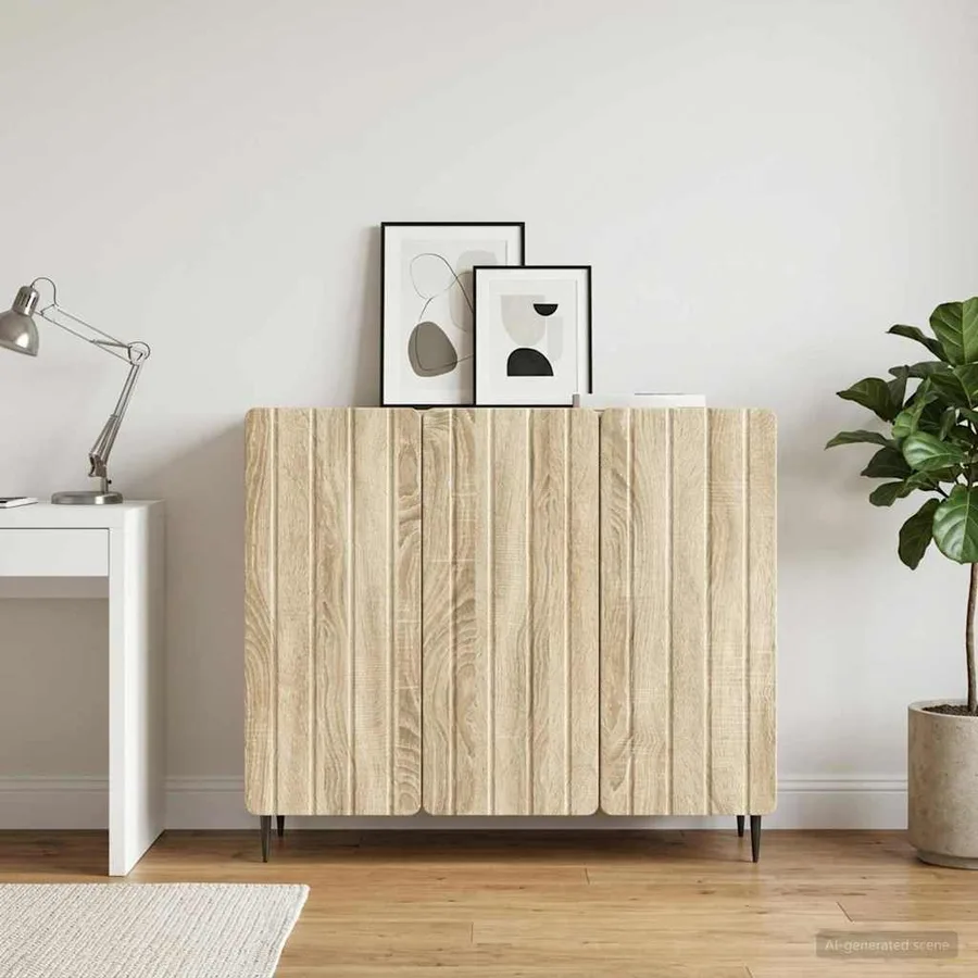 Buffet Chêne Sonoma 89 x 34,5 x 82 cm Bois d'ingénierie - 4