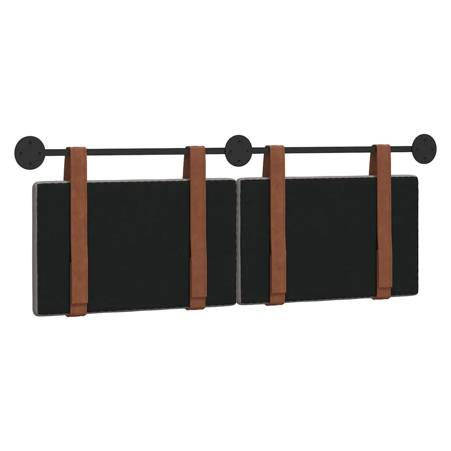 Tête de lit suspendue Taupe PU antique - 7