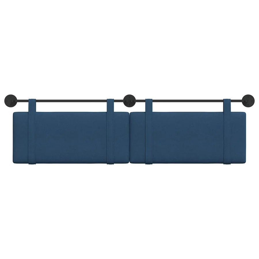 Tête de lit suspendue Bleu Tissu - 5