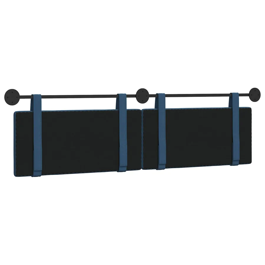 Tête de lit suspendue Bleu Tissu - 7