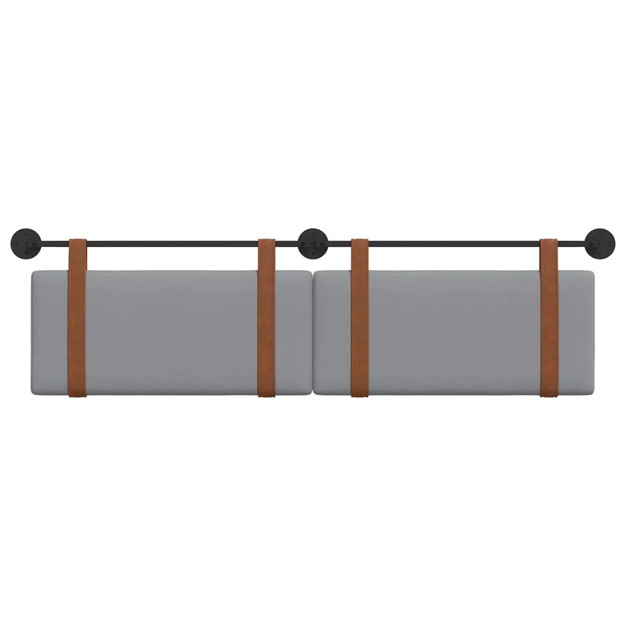 Tête de lit suspendue Gris clair PU antique - 5