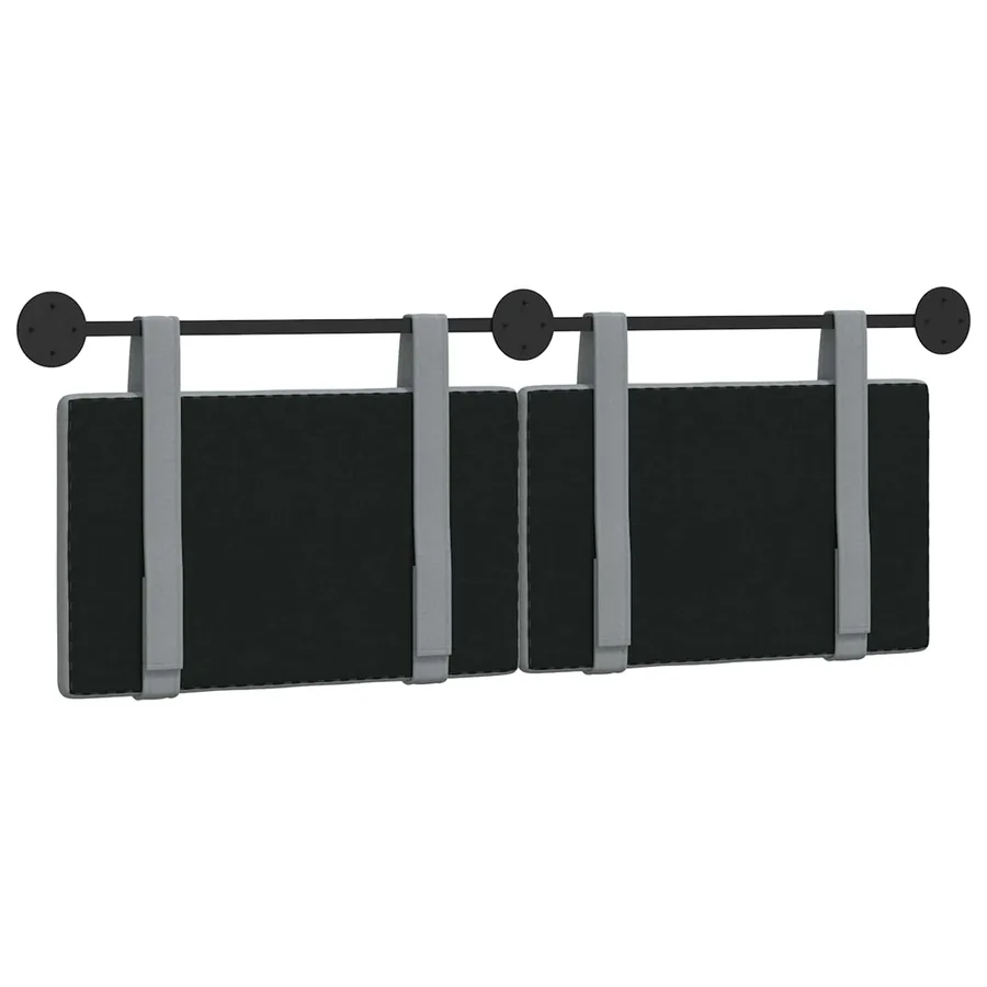 Tête de lit suspendue Gris clair tissu - 7