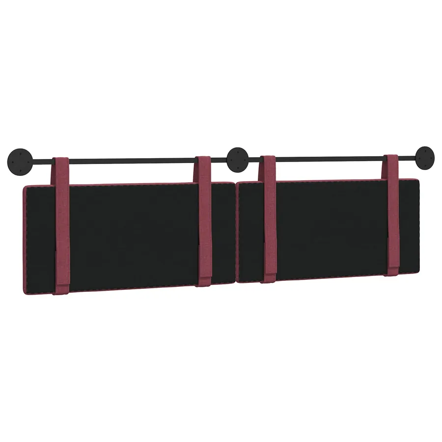 Tête de lit suspendue Bordeaux tissu - 7