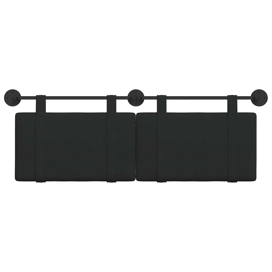 Tête de lit suspendue Noir Tissu - 5