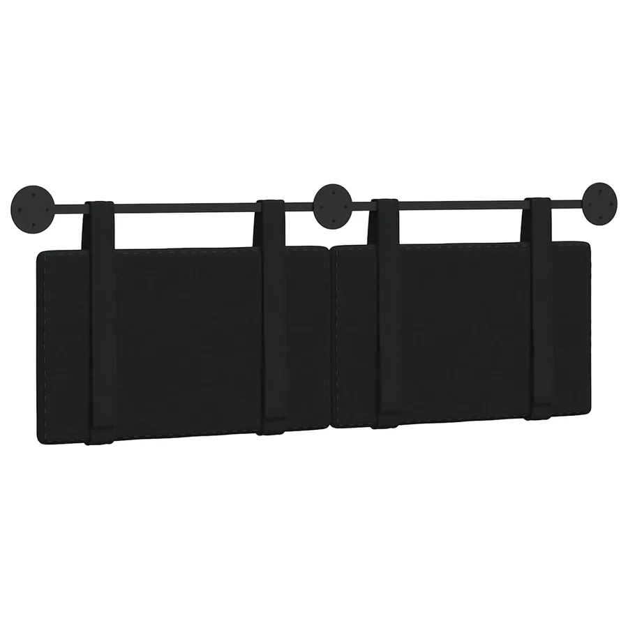 Tête de lit suspendue Noir Tissu - 7