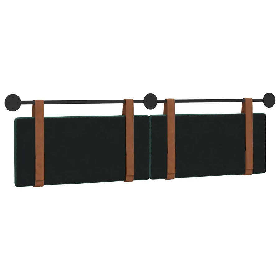 Tête de lit suspendue Vert foncé PU antique - 7