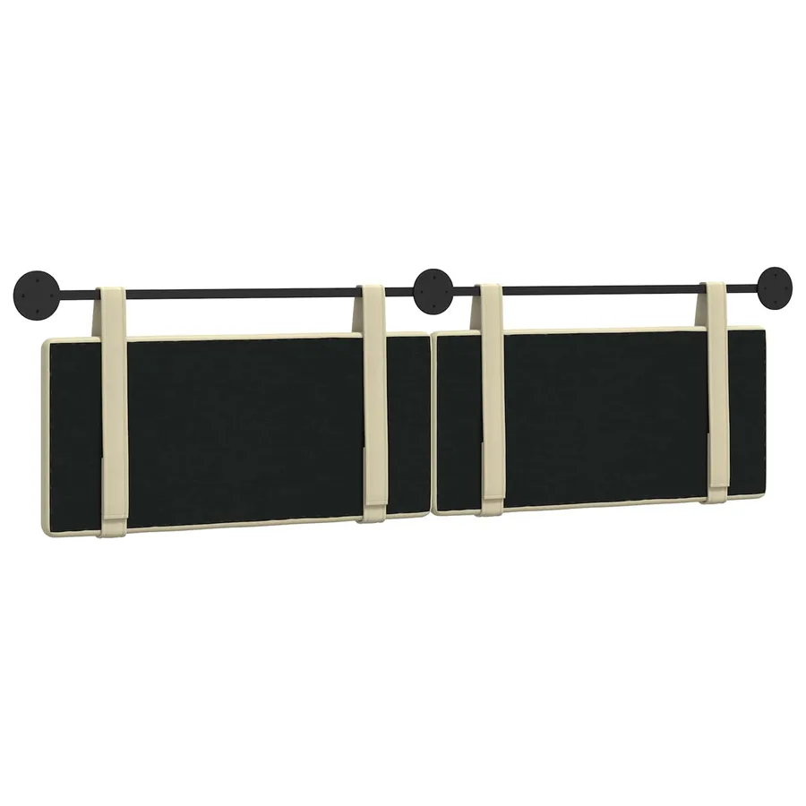 Tête de lit suspendue Crème Simili cuir - 7