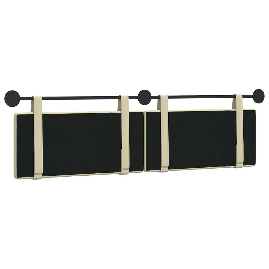 Tête de lit suspendue Crème Simili cuir - 7