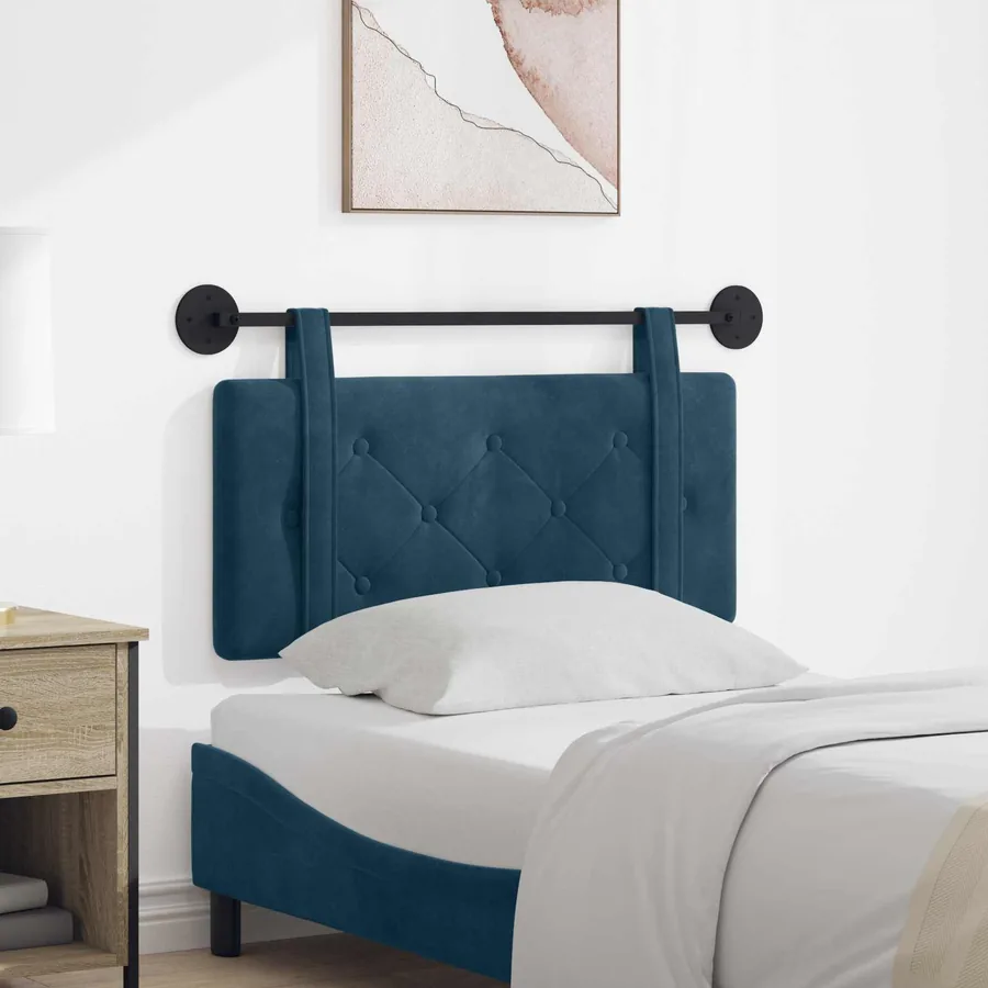 Tête de lit suspendue Bleu Velours